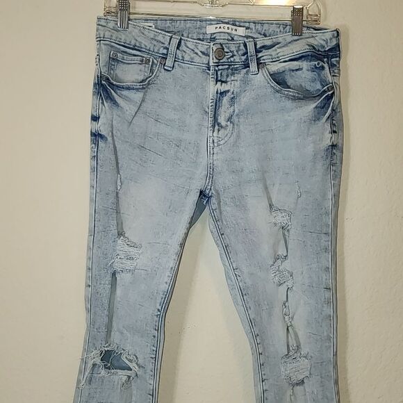 Pacsun Distressed SKINNY JEAN 30x32 - Picture 2 of 6
